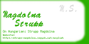 magdolna strupp business card
